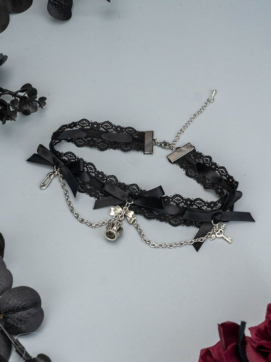 3 Colors Jirai Kei Bowknots Gothic Choker