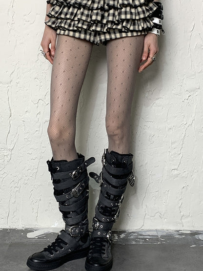 4 Color Options Y2K Polka-dot Pattern Tights