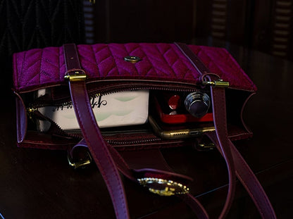 Red Little Angel Vintage Velvet Christmas Shoulder Bag