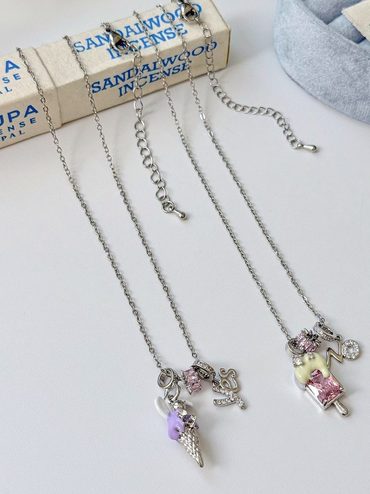3 Options Ice Cream Pendant Necklace