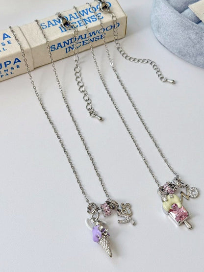 3 Options Ice Cream Pendant Necklace