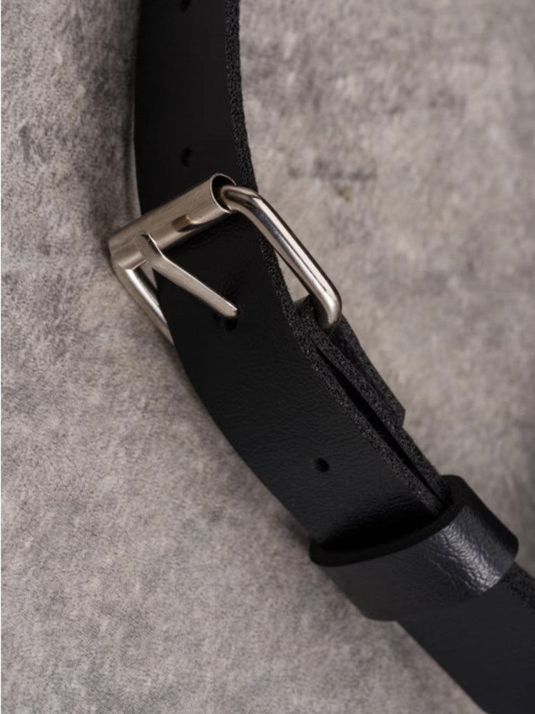 Black Gothic Skeleton Applique Studs Decorated Tie PU Choker