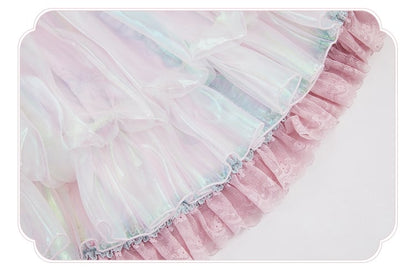 Light Purple Candy and Bead Decorated Spaghetti Straps Dress Sweet Lolita JSK