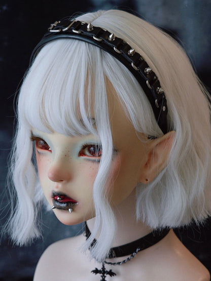 Black Gothic Buckle Decorated Studs Design KC