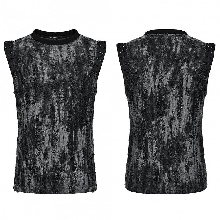 Black and Gray Goth Daily Tank Top