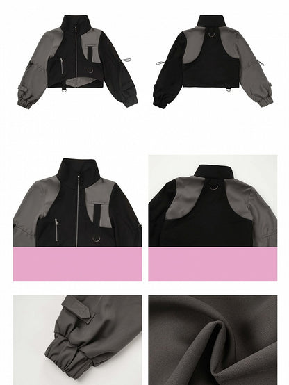 Black and Gray Techwear Jacket