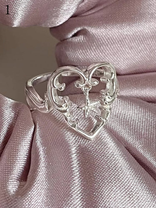 3 Options Y2K Bittersweet Star/Shell Ring