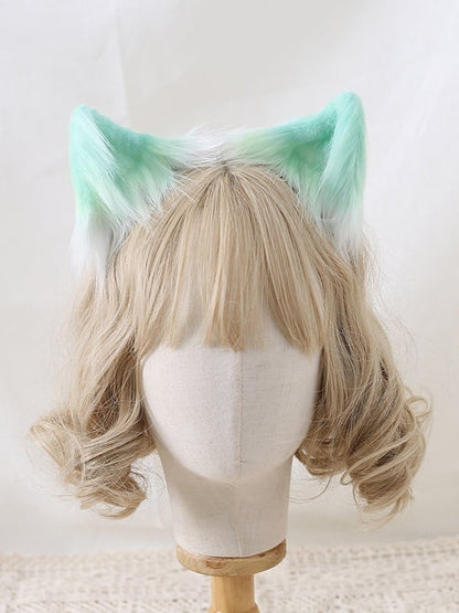 8 Colors Sweet Lolita Faux Fur Kitten Ear Hairclips