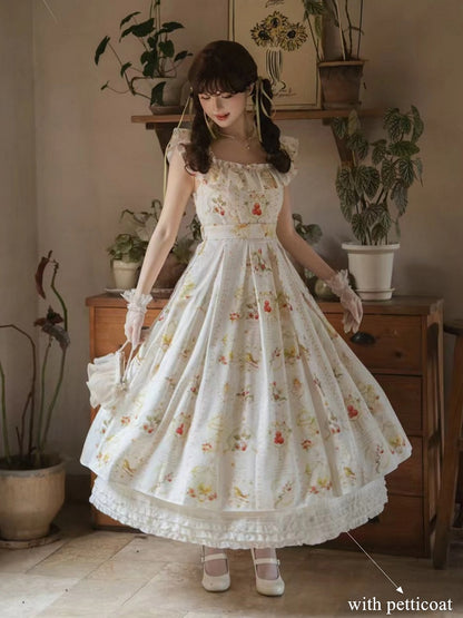 White Ruffled Under Skirt