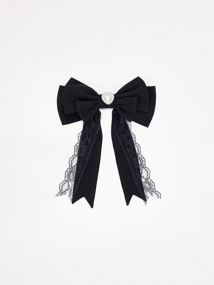 Black Bow Pin Brooch