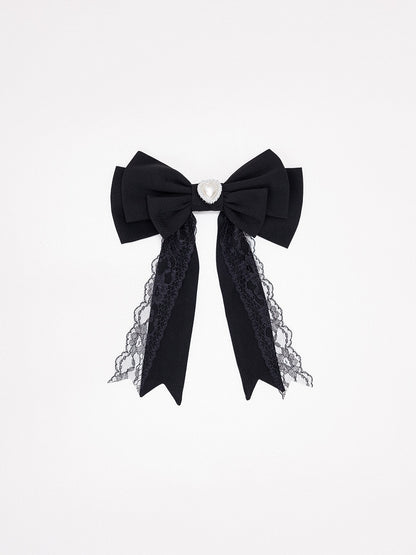 Black Bow Pin Brooch
