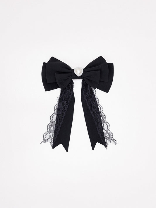 Black Bow Pin Brooch