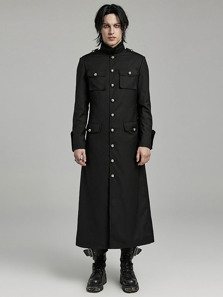 Black Military Coat