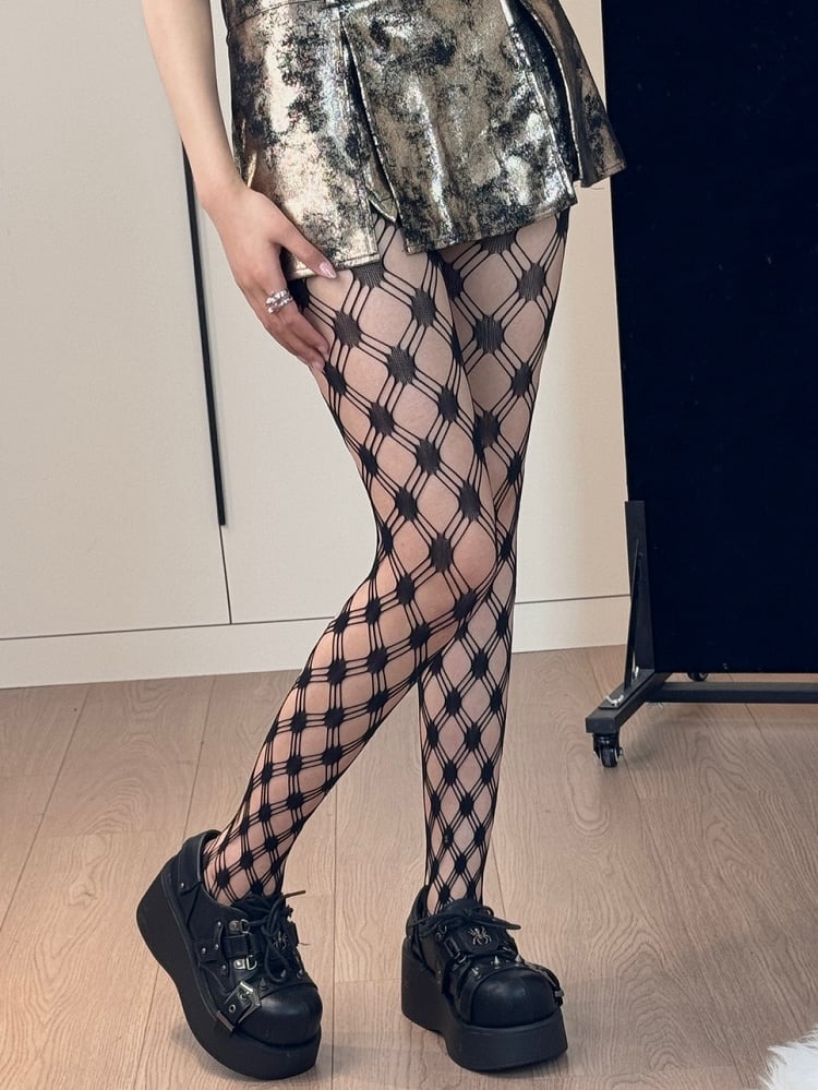 5 Color Options Punk Cut-out Design Tights