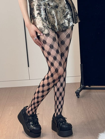 5 Color Options Punk Cut-out Design Tights