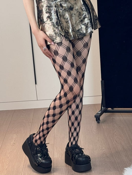 5 Color Options Punk Cut-out Design Tights