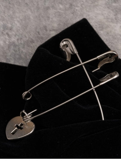 Black Bowknot With Double Red Plaid Pattern Bowknots And Pins Details Clip