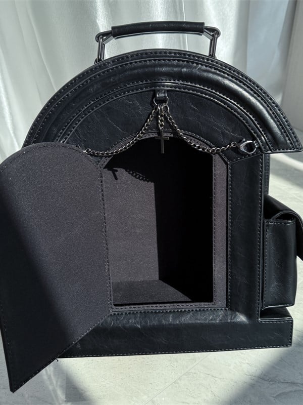 Black Gothic Tombstone-shaped Backpack