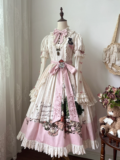 Plus Sizes Available Creamy Short Sleeves Lolita Cotton Dress Sweet Lolita One Piece