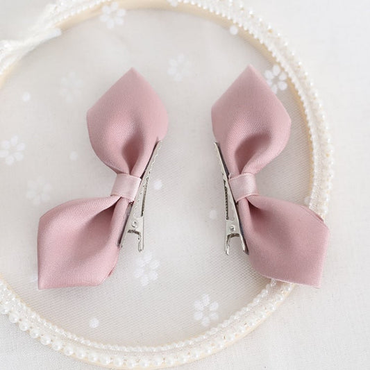 Dusty Pink / Dusty Blue A Pair of Sweet Bowknot Hairclips