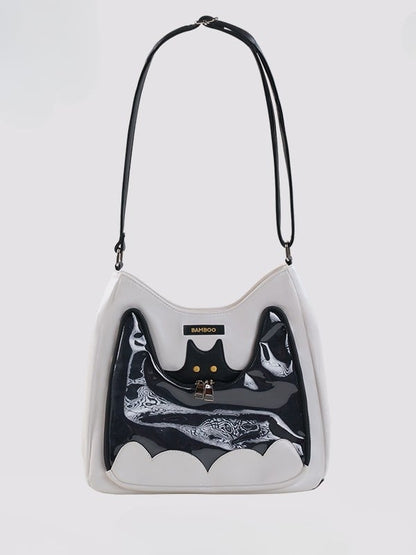 White Bat Design Crossbody Ita Bag