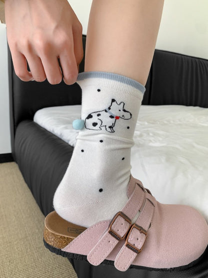 4 Options Bunny/Puppy/Kitty Print Calf Socks