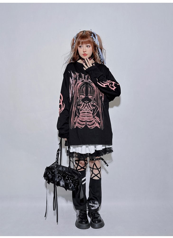 Black Buckle Design Star-Shaped Straps Leg Warmers