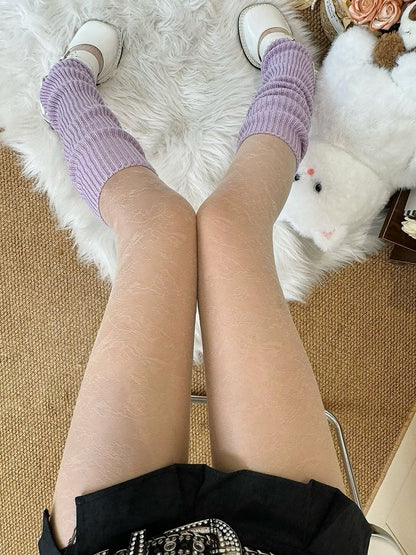 Black/White Floral Pattern Tights