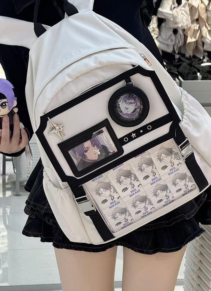 Beige Stars Large Capacity Ita Backpack