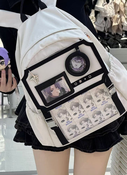 Beige Stars Large Capacity Ita Backpack