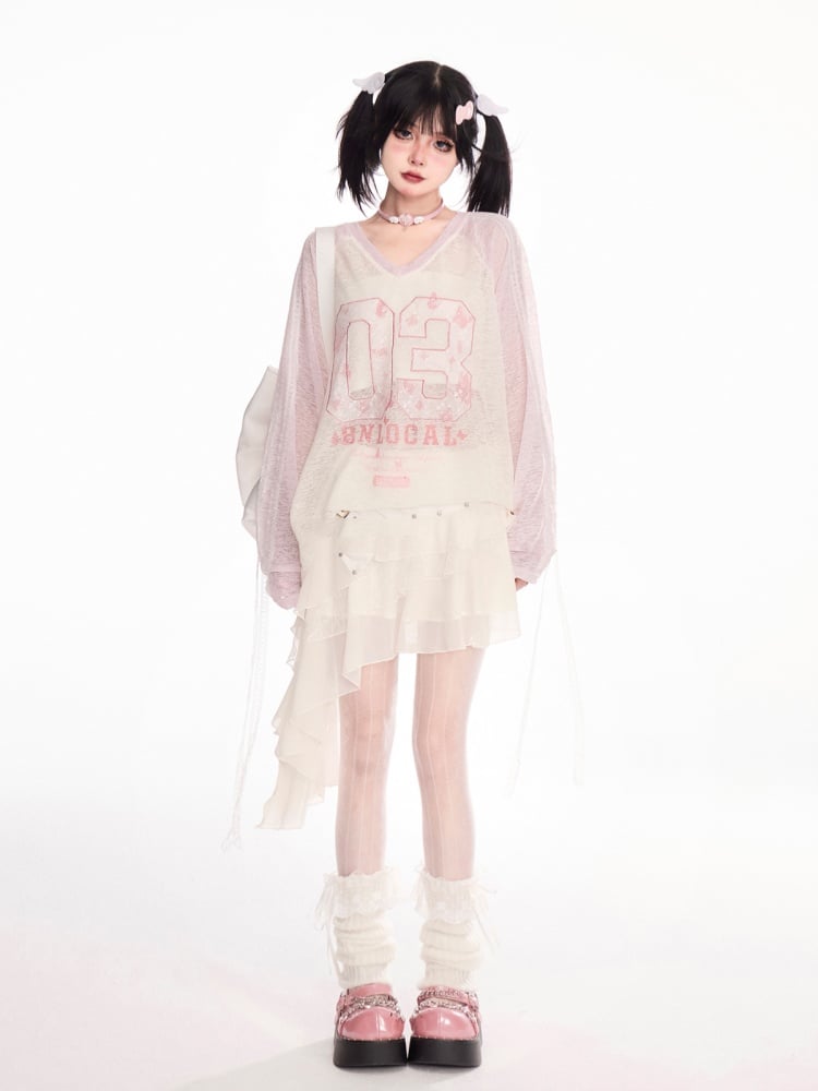 Apricot Buckle Straps Asymmetrical Hem Wasteland Punk Tiered Skirt