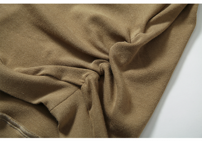 Black&Brown/Red&Black Striped Sleeves Top with Cross Design