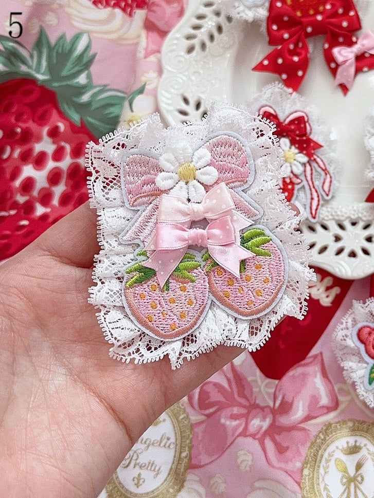 6 Options Bear/Cherry/Strawberry Brooch