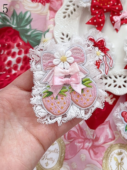 6 Options Bear/Cherry/Strawberry Brooch