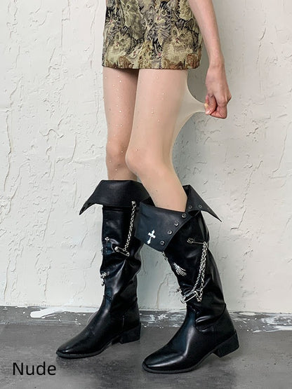 White/Black/Nude/Milk White Y2K Rhinestone Sheer Tights