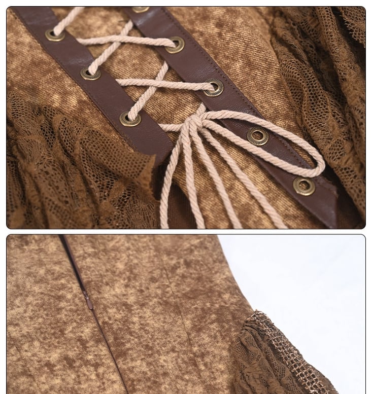 Y2K Retro Vintage Distressed Asymmetrical Denim Bustier Top – Summer Essential in Desert Dunes