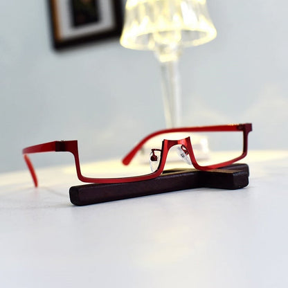 Cyberpunk Wine Red Eyeglass Frame