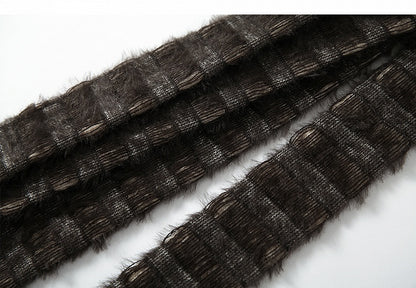 Off-the-shoulder Cross Embroidery Apricot Top with Scarf