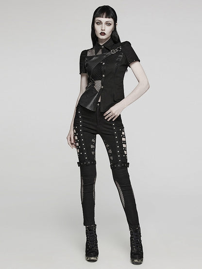 Black Punk Hollow Washed Jeans