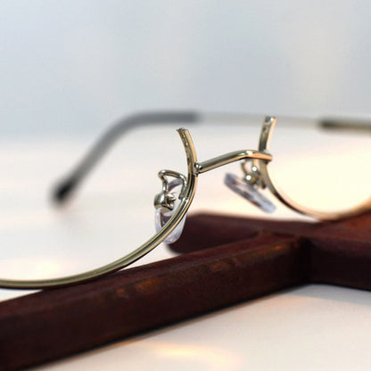 Silver Cyberpunk Eyeglasses Frame
