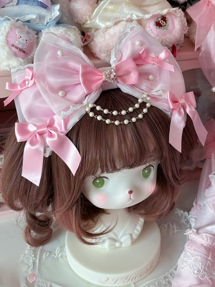 4 Color Options Beaded And Rhinestone Decorated Bowknot KC