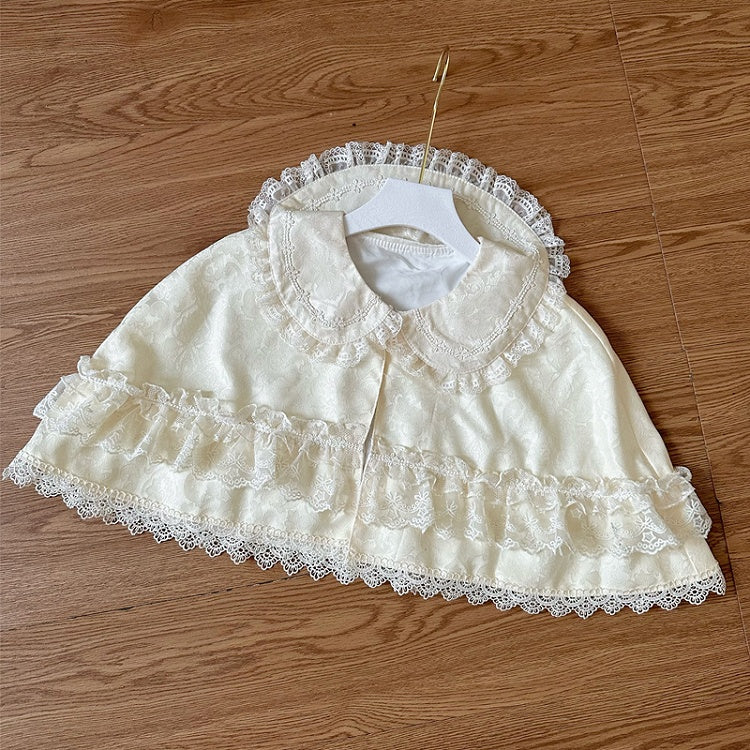 Pink / Blue / Red / Apricot / Black Peter Pan Collar Cape