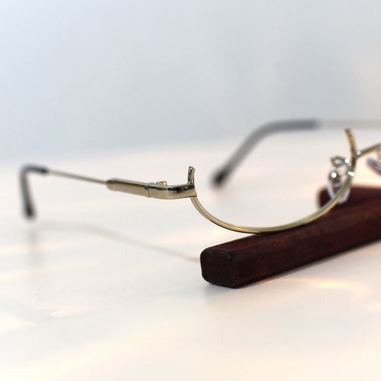 Silver Cyberpunk Eyeglasses Frame