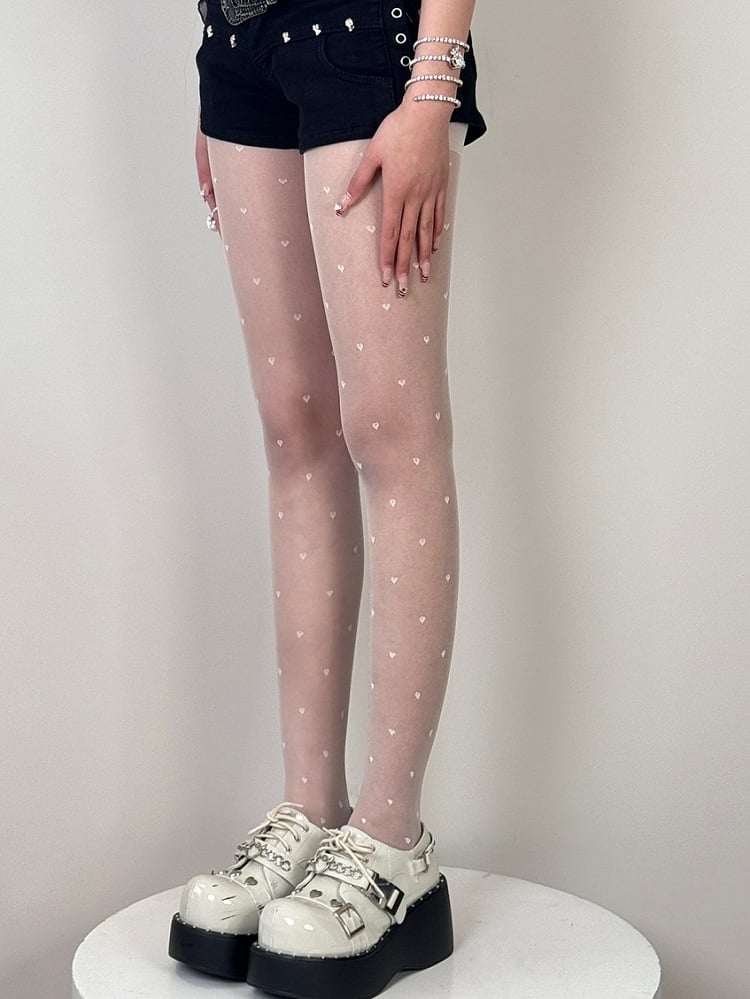 4 Color Options Bittersweet Heart Details Tights