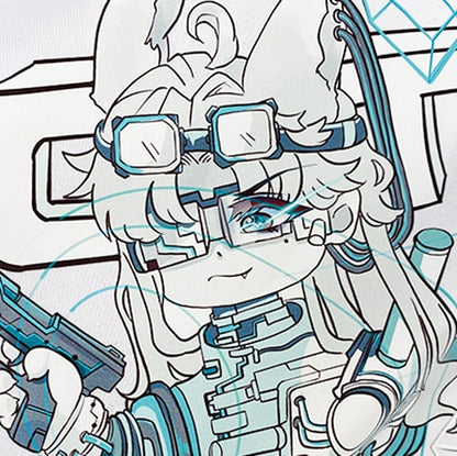 Black/White Cyberpunk Thick Hoodie