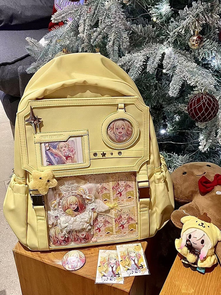 Light Yellow Stars Large Capacity Ita Backpack