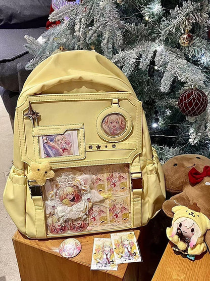 Light Yellow Stars Large Capacity Ita Backpack