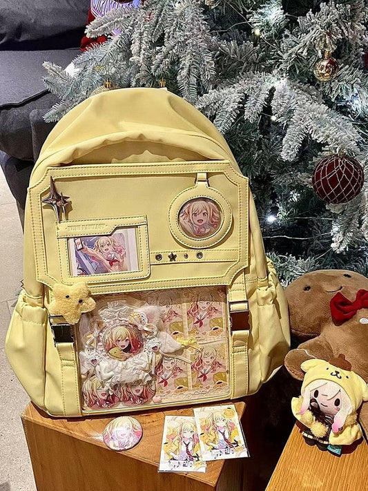 Light Yellow Stars Large Capacity Ita Backpack