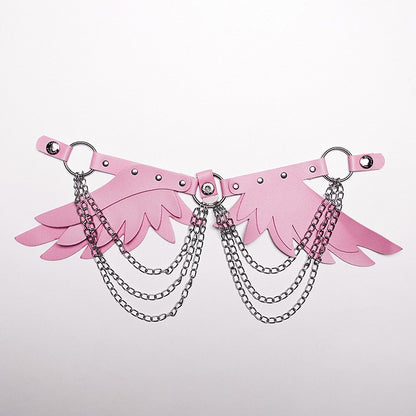 Pink Punk Feather Wing Harness