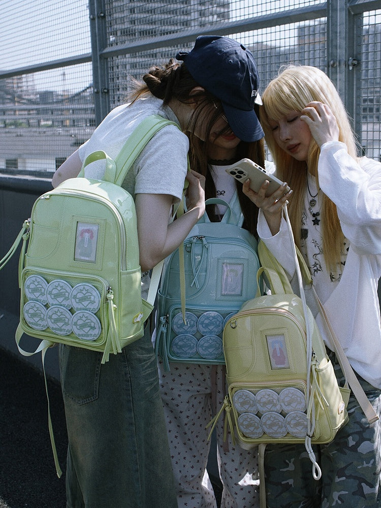 Polished Yellow PU Ita Backpack